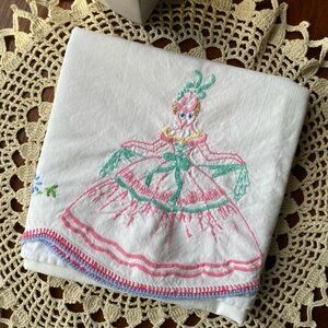 Embroidered Vintage Style Pillowcase.